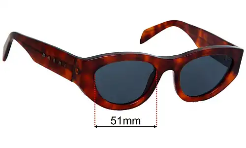 Marni Rainbow Mountains Replacement Lenses 51mm wide 