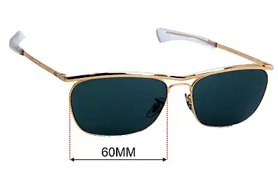 Ray-Ban RB3619 Olympian II Deluxe Replacement Lenses 60mm wide 