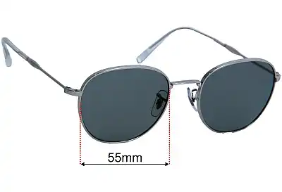 Ray-Ban RB3809 Replacement Lenses 55mm wide 