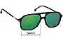 Sunglass Fix Replacement Lenses for Carrera 239 Pilot - 54mm Wide 