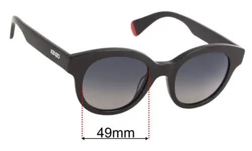 Sunglass Fix Replacement Lenses for Kenzo KZ40160I - 49mm Wide Kenzo KZ40160I Replacement Lenses 49mm wide