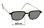 Sunglass Fix Replacement Lenses for Lindberg NOW 6546 - 48mm Wide 