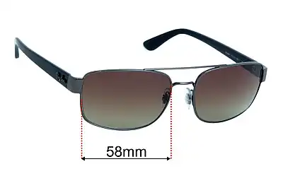 Ray-Ban RB3687 Replacement Lenses 58mm wide 