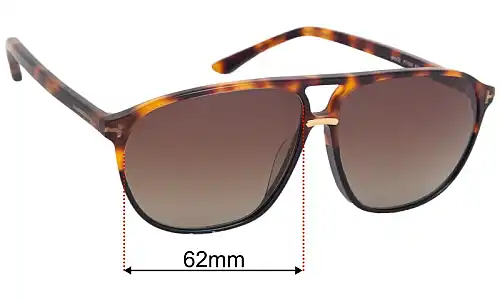 Tom Ford Bruce FT1026 Replacement Lenses 62mm wide 