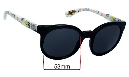 Armani Exchange AX 4057S Replacement Lenses 53mm wide 