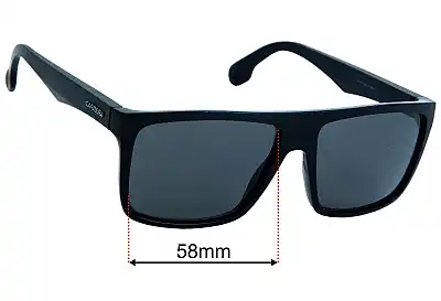 Carrera 5039/S Replacement Lenses 58mm wide 