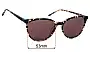 Sunglass Fix Ersatzgläser für DKNY DY5031 - 53mm Wide 