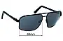 Sunglass Fix Replacement Lenses for Electric Vegus - 66mm Wide 