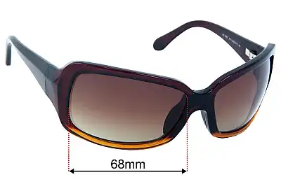 Maui Jim MJ201 Kai Verres de Remplacement 68mm wide 