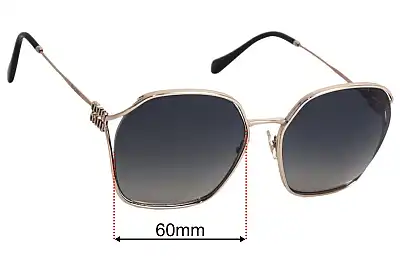 Miu Miu SMU52WS Lentes de Repuesto 60mm wide 