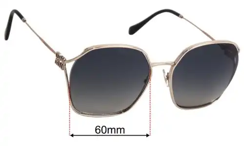 Miu Miu SMU52WS Replacement Lenses 60mm wide 