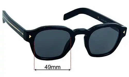 Sunglass Fix Replacement Lenses for Prada SPRA16 - 49mm Wide Prada SPRA16 Replacement Lenses 49mm wide