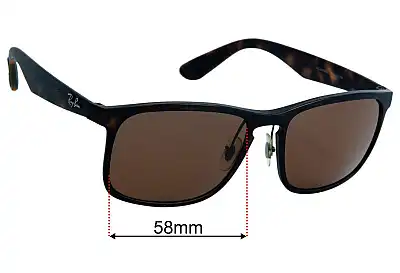 Ray-Ban RAJ9499AA Replacement Lenses 58mm wide 