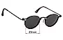 Sunglass Fix Replacement Lenses for Tavat Pantos M - 49mm Wide 