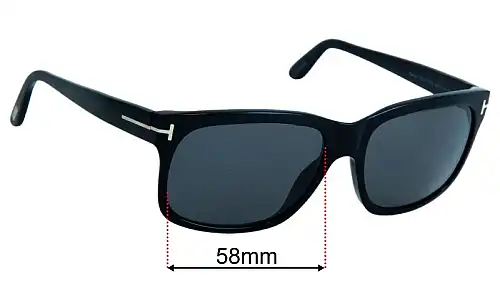Tom Ford Barbara TF376 Replacement Lenses 58mm wide 
