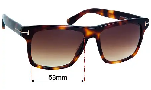 Tom Ford Buckley-02 TF906 Replacement Lenses 58mm wide 