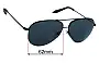 Sunglass Fix Replacement Lenses for Victoria Beckham VBS90 - 62mm Wide 