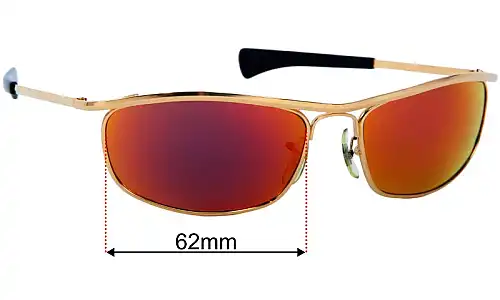 Ray-Ban B&L L0255 Olympian I Deluxe Replacement Lenses 62mm wide 
