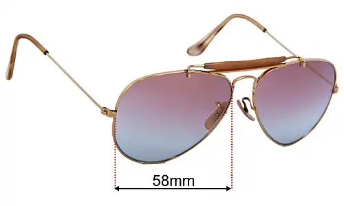 Ray-Ban B&L L1695 Outdoorsman Replacement Lenses 58mm wide 