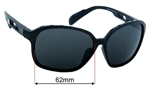 Adidas SP0013 Verres de Remplacement 62mm wide 