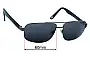 Sunglass Fix Replacement Lenses for Bill Bass Liam - 60mm Wide 