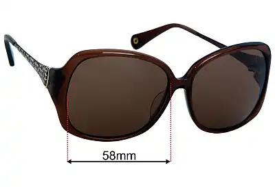 Coach Ainsley S753A Replacement Lenses 58mm wide 