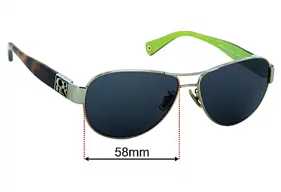 Coach HC7009Q Charity Replacement Lenses 58mm wide 