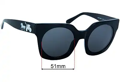 Coach HC8250 Replacement Lenses 51mm wide 