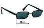 Sunglass Fix Replacement Lenses for Cole Haan CH4001 - 52mm Wide 