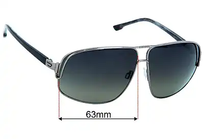 Diesel DL0065 Replacement Lenses 63mm wide 