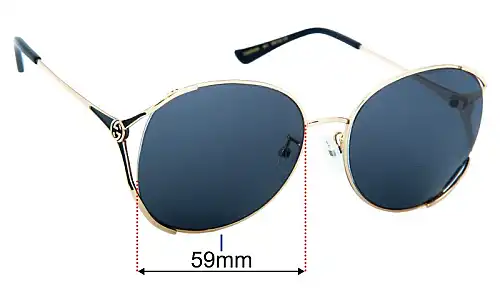 Sunglass Fix Replacement Lenses for Gucci GG0650SK 59mm Wide 