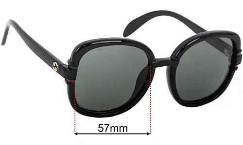 Gucci GG1068SA Replacement Lenses 57mm wide 