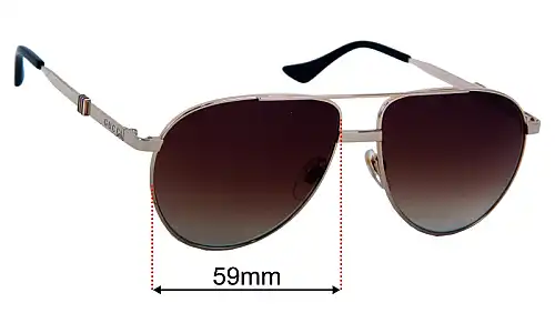 Gucci GG1440S Replacement Lenses 59mm wide 