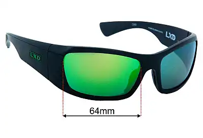 LXD Flores Replacement Lenses 64mm wide 