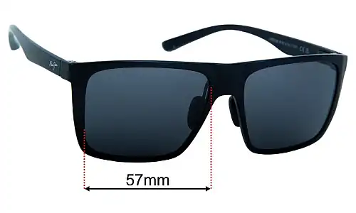 Sunglass Fix Replacement Lenses Maui Jim MJ455 Honokalani - 57mm Wide 