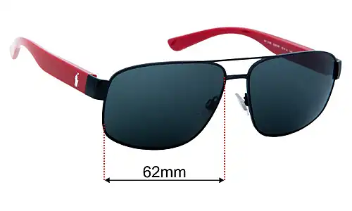 Sunglass Fix Replacement Lenses Polo Polo PH 3156 - 62mm Wide 