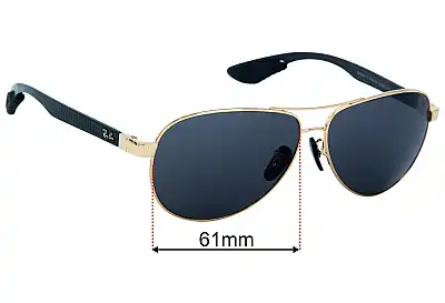 Ray-Ban RB8331-M Scuderia Ferrari Collection Replacement Lenses 61mm wide 