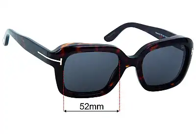 Tom Ford Natalia-02 TF1283 Replacement Lenses 52mm wide 