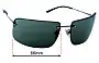 Sunglass Fix Replacement Lenses for Versus MOD-5020 - 66mm Wide 