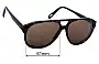 Sunglass Fix Replacement Lenses for Vuarnet VL1607 - 61mm Wide 