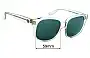 Sunglass Fix Ersatzgläser für Emmanuelle Khanh 8080 59mm - 59mm Wide 