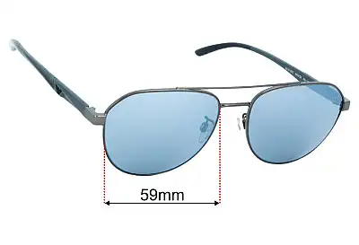 Emporio Armani EA2129D Replacement Lenses 59mm wide 