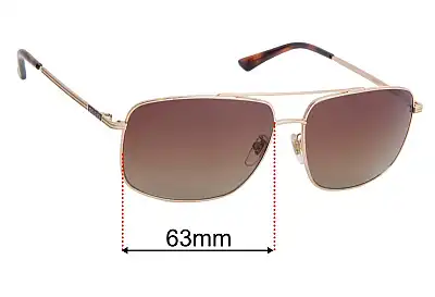 Gucci GG0836SK Replacement Lenses 63mm wide 