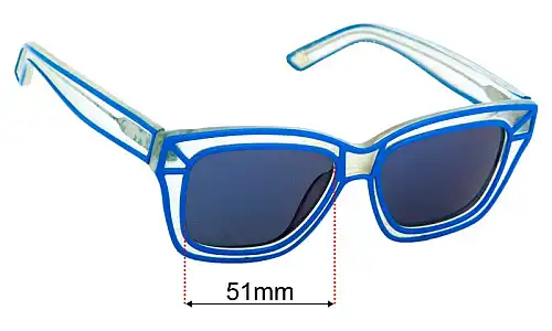 Ksubi Sham Replacement Lenses 51mm wide 
