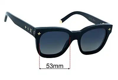 Louis Vuitton  Z1523W Lentes de Repuesto 53mm wide 