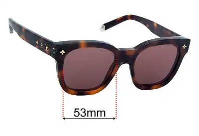 Louis Vuitton  Z1524W Lentes de Repuesto 53mm wide 