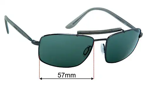 Sunglass Fix Replacement Lenses Maui Jim MJ224 Manele Bay - 57mm Wide 