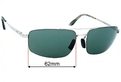 Maui Jim MJ217 Sandal Wood Verres de Remplacement 64mm wide 