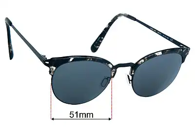 Modo Model 459 Replacement Lenses 51mm wide 