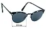 Sunglass Fix Lentes de Repuesto para Modo Model 459 - 51mm Wide 